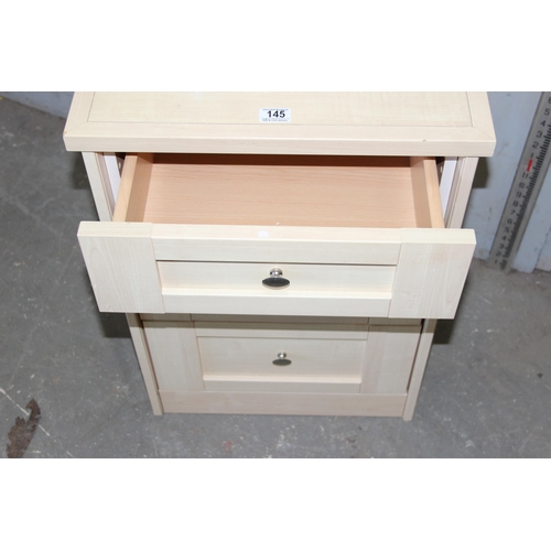 145 - Small modern 3 draw chest of drawers