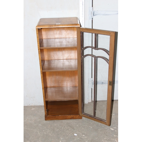 156 - An Art Deco period glazed display cabinet, approx 106cm tall x 42cm wide