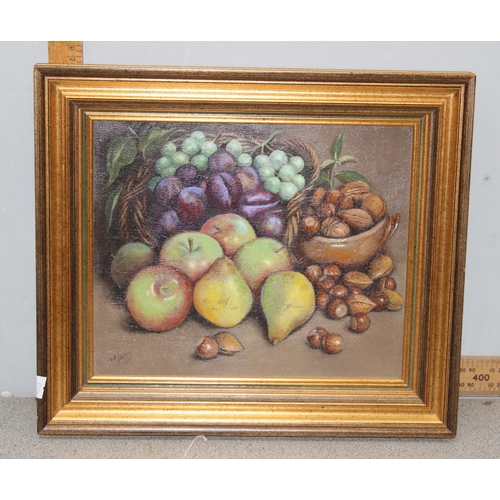 400 - Joyce Wyatt XX, Still life oil on canvas titled 'still life with pears'