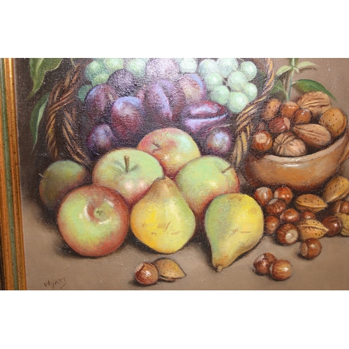 400 - Joyce Wyatt XX, Still life oil on canvas titled 'still life with pears'