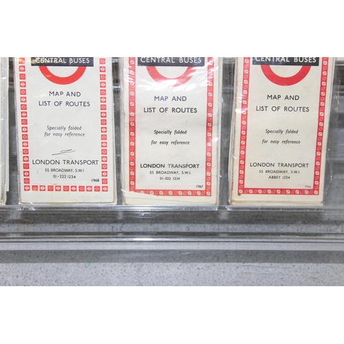 581A - A qty of London Transport bus time tables etc, mainly 1960's but one from 1932 (10 total)