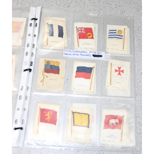 604 - 72 BDV silk cigarette cards depicting flags