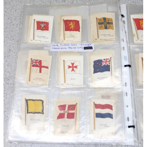 604 - 72 BDV silk cigarette cards depicting flags