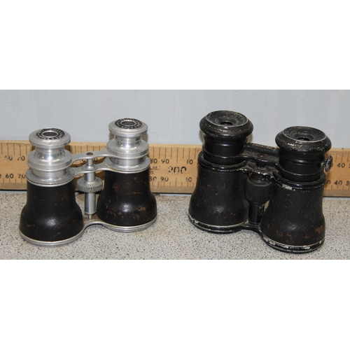 717 - 2 pairs of vintage binoculars, one by Voightlander