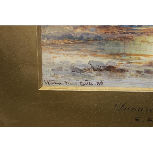 442 - Emile Axel Krause (1871 - 1945), watercolour painting of Dunure Castle in Ayr, signed lower left, in... 