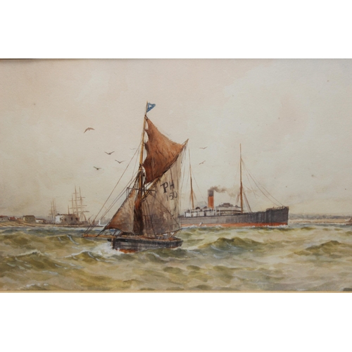 445 - W.A. Pearson, (Late XIX/ Early XX), marine school watercolour entitled 