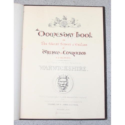 615 - 3 Doomsday books, Warwickshire 1892, Sussex 1886 (2 identical volumes)