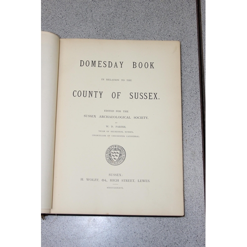 615 - 3 Doomsday books, Warwickshire 1892, Sussex 1886 (2 identical volumes)