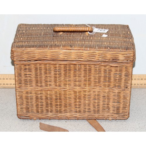 765 - An early 20th century motoring picnic set in wicker hamper