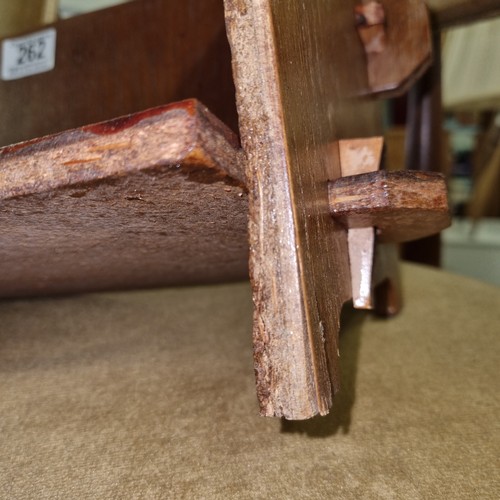 262 - 3 vintage wooden book troughs and some vintage books