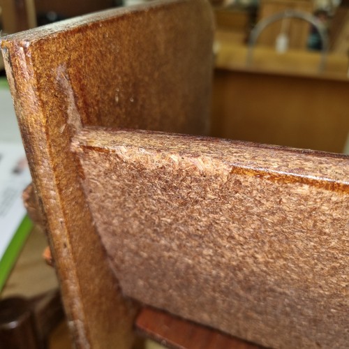 262 - 3 vintage wooden book troughs and some vintage books