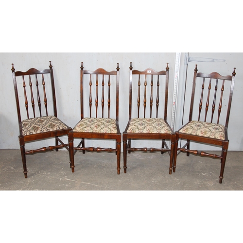 16 - A set of 4 20th century high backed chairs