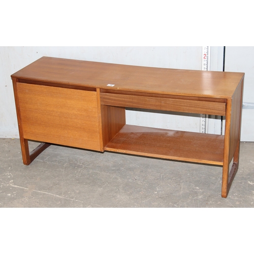 18 - A retro teak record cabinet, approx 127cm wide