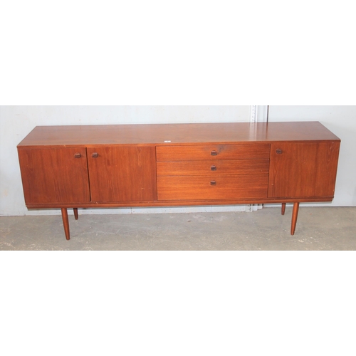 2 - A mid-century Avalon sideboard with 3 cupboards and 3 drawers, approx 204cm wide