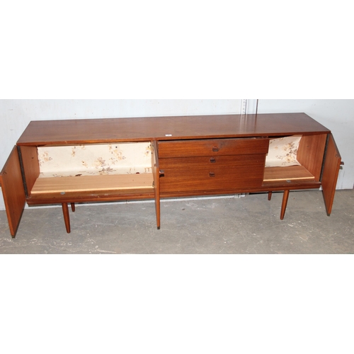 2 - A mid-century Avalon sideboard with 3 cupboards and 3 drawers, approx 204cm wide