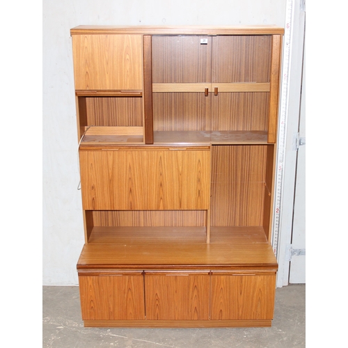 20 - A retro wall display cabinet by New Beautility furniture, approx 120cm wide