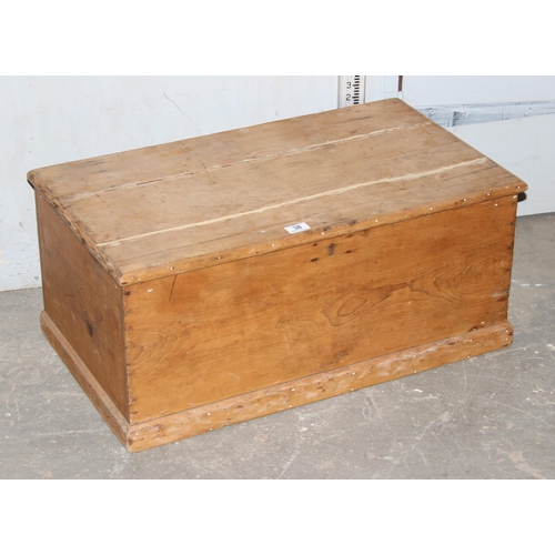 38 - An antique pine trunk, approx 80cm wide