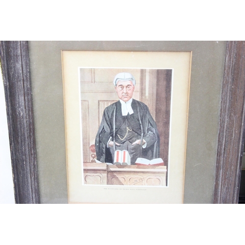 385 - A large qty of vintage courtroom and legal satire prints to inc Vanity Fair etc