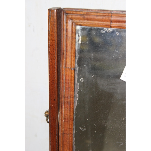 39 - A 19th century mahogany framed table topped mirror with drawers