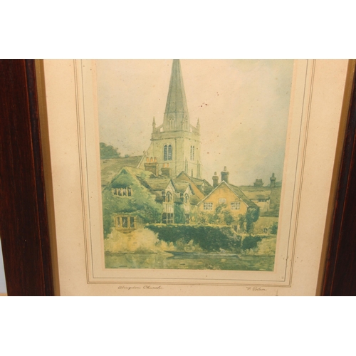 390 - Featherstone Robson, 7 assorted vintage framed prints to inc 2 of Abingdon