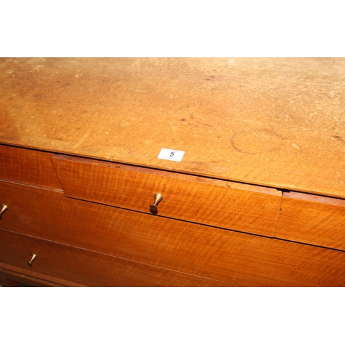 4 - A retro 4 over 2 drawer mid-century long low sideboard, approx 153cm wide, seemingly unnamed