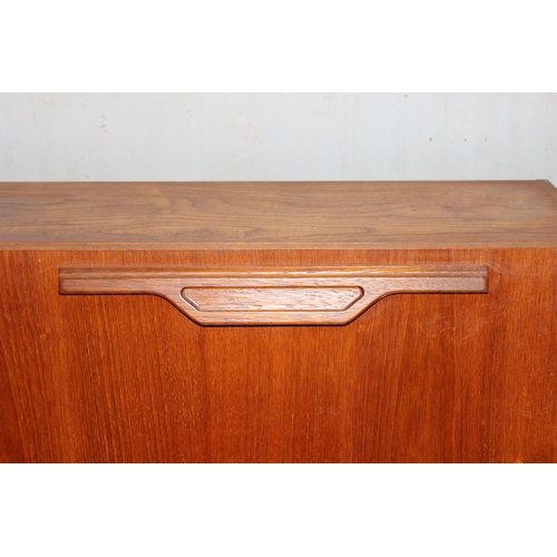 6 - A retro 4 over 2 drawer mid-century high sideboard drinks cabinet, approx 150cm wide, seemingly unna... 