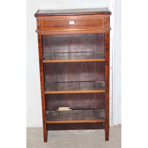 71 - An Edwardian Sheraton revival bookcase, approx 63cm wide