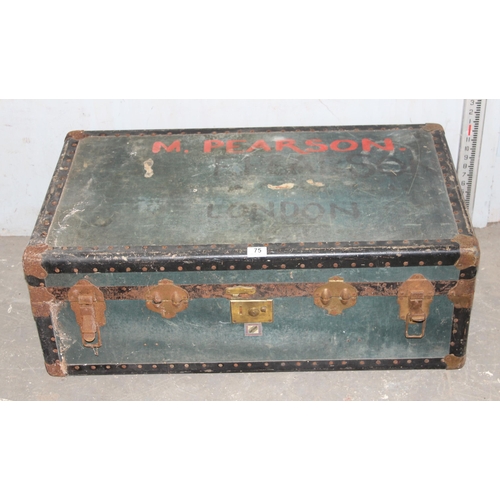 75 - Vintage shipping trunk