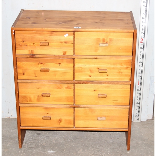 137 - A small modern 8 drawer wooden chest of drawers