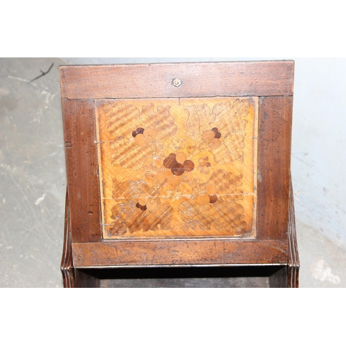 79 - An antique oak coal box or scuttle