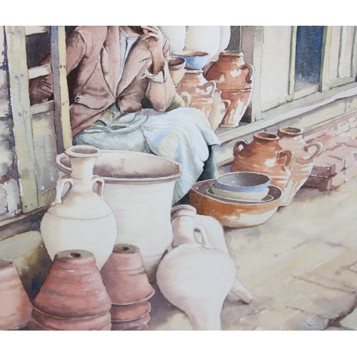 427 - Peter Dewar (XX), The Pot Seller 1993, watercolour of a Middle Eastern market scene, signed and date... 