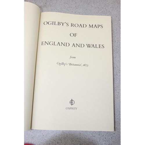 535 - Ogilby's Road Maps of England & Wales 1675, a 1971 reprint by Osprey, John Robinson - 1837 edition o... 