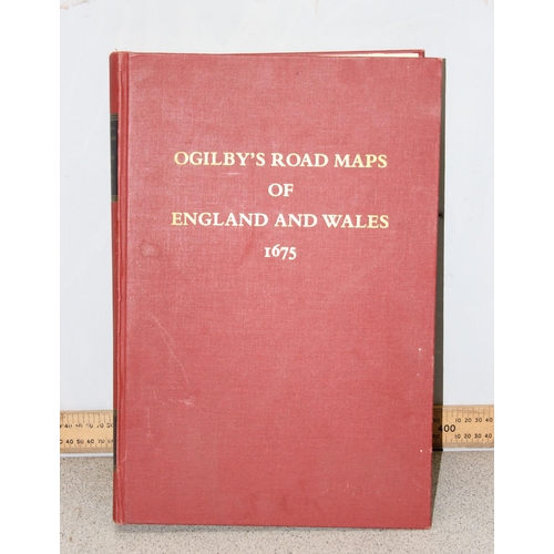 535 - Ogilby's Road Maps of England & Wales 1675, a 1971 reprint by Osprey, John Robinson - 1837 edition o... 