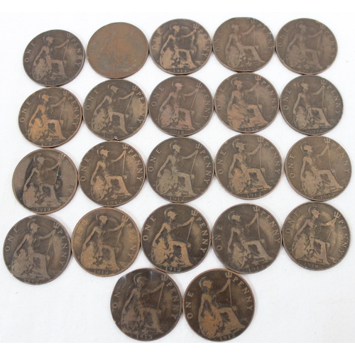 1217 - 22 assorted Kings Norton & Heaton mint penny coins to inc 1918KN, 1912H, 1918H, 1919H, variety of co... 