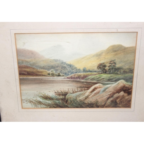 406 - 2 antique landscape watercolours and two further antique prints