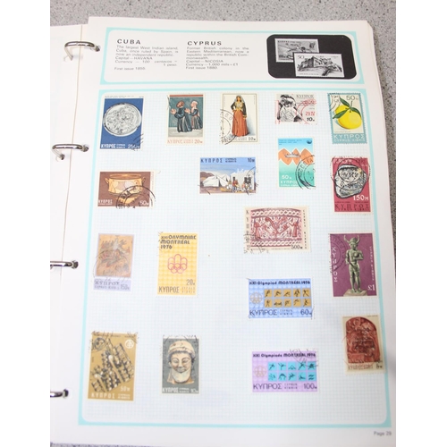 502 - 4 Stamp albums with contents, 1 empty stock books & two stamp refence books.