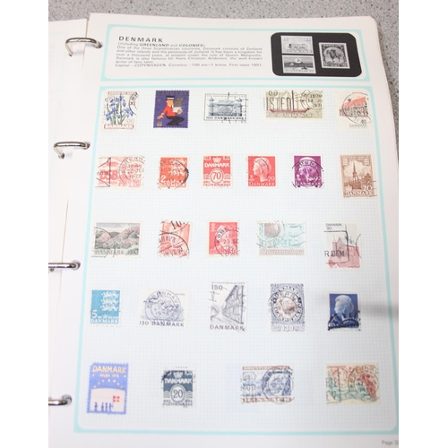 502 - 4 Stamp albums with contents, 1 empty stock books & two stamp refence books.