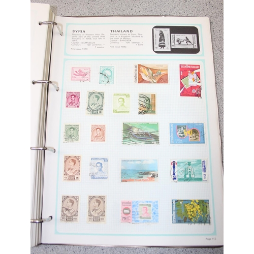 502 - 4 Stamp albums with contents, 1 empty stock books & two stamp refence books.