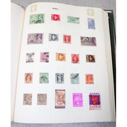 502 - 4 Stamp albums with contents, 1 empty stock books & two stamp refence books.