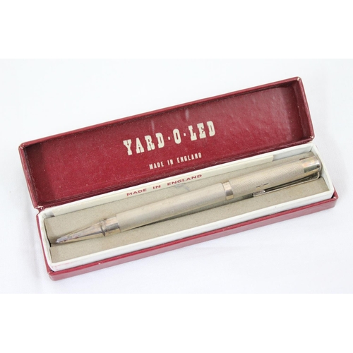 1025 - A silver Yard-o-Led propelling pencil, London 1951, in original box