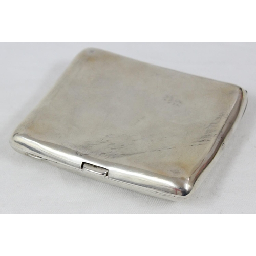 1043 - An early 20th century silver cigarette case, Birmingham 1917 by Joseph Gloster Limited, approx 116.6... 