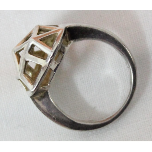 1142 - Retro style silver ring by Links of London, marked for London 2005, approx size M