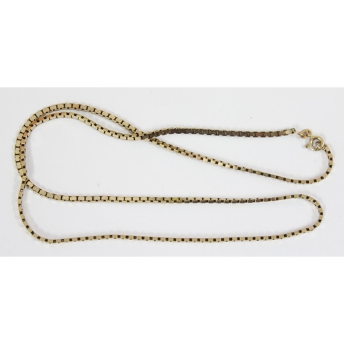 1150 - A 9ct gold retro necklace, approx 46cm long, approx 6.49g gross, marked to clasp and XRF confirmed