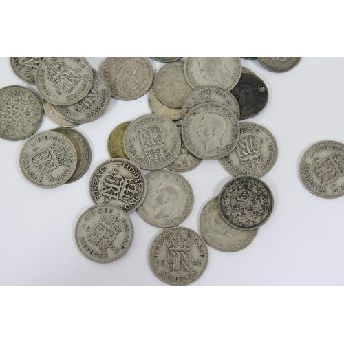 1206 - Qty of mixed world and British silver coins, mixed purities, all 0.500 or over, approx 91.84g gross