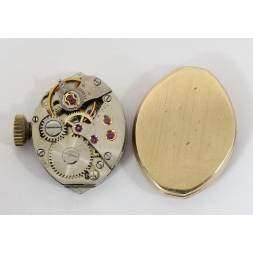 1307 - A 9ct gold cased ladies Rotary watch on rolled gold strap, case marked for London 1961, approx 9.83g... 