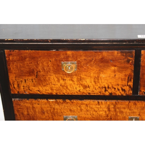 160 - An antique sideboard with 2 deep drawers over a single drawer, approx 113cm wide, late 19th or early... 