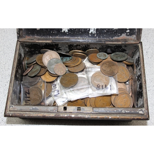 1209 - Qty of assorted British copper coins, George III and later, approx 4.6kg gross