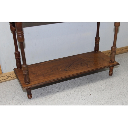 150 - A small vintage wooden 3 tier wall shelf