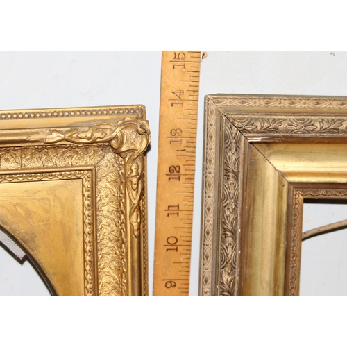 421 - 2 antique gilt picture frames