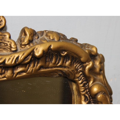 422 - A Rococo style gilt plaster wall mirror